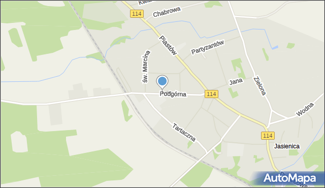 Police, Podgórna, mapa Police