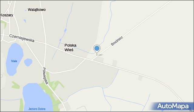 Polska Wieś gmina Pobiedziska, Polska Wieś, mapa Polska Wieś gmina Pobiedziska