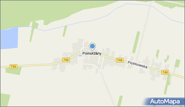 Pomorzany gmina Końskie, Pomorzany, mapa Pomorzany gmina Końskie