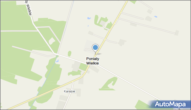 Poniaty Wielkie, Poniaty Wielkie, mapa Poniaty Wielkie