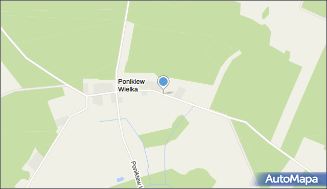 Ponikiew Wielka, Ponikiew Wielka, mapa Ponikiew Wielka