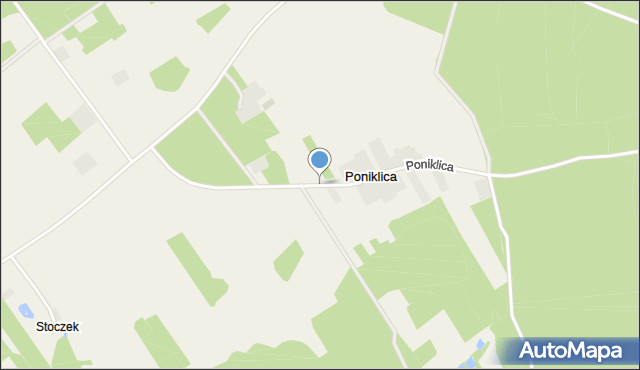 Poniklica, Poniklica, mapa Poniklica