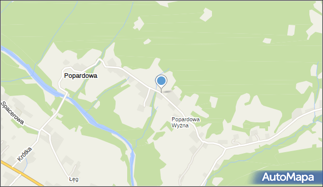 Popardowa, Popardowa, mapa Popardowa