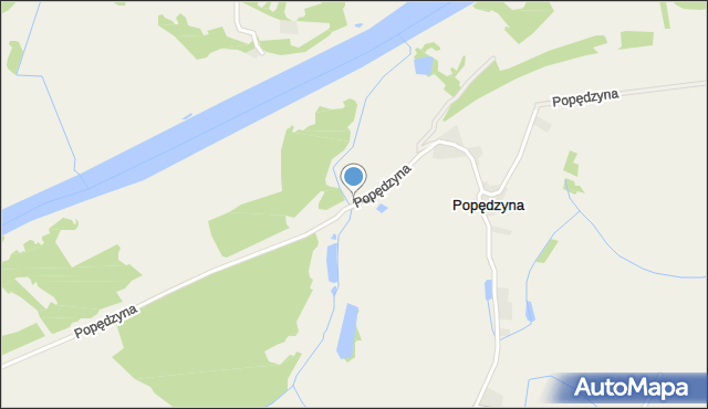 Popędzyna, Popędzyna, mapa Popędzyna