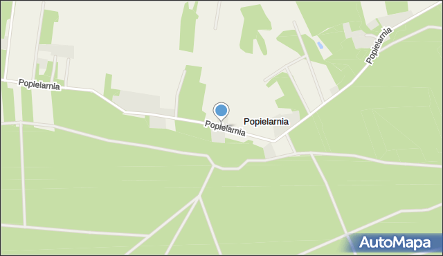 Popielarnia gmina Ostrów Mazowiecka, Popielarnia, mapa Popielarnia gmina Ostrów Mazowiecka
