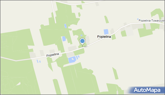 Popielina, Popielina, mapa Popielina