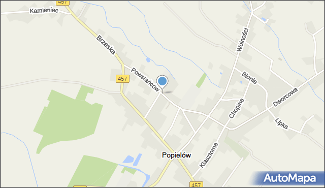 Popielów powiat opolski, Powstańców, mapa Popielów powiat opolski