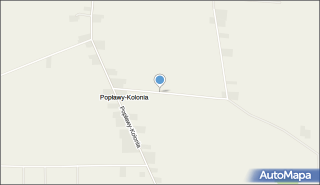 Popławy-Kolonia, Popławy-Kolonia, mapa Popławy-Kolonia