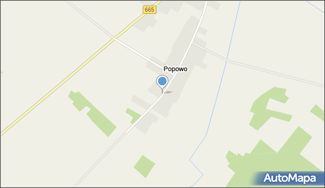 Popowo gmina Grajewo, Popowo, mapa Popowo gmina Grajewo