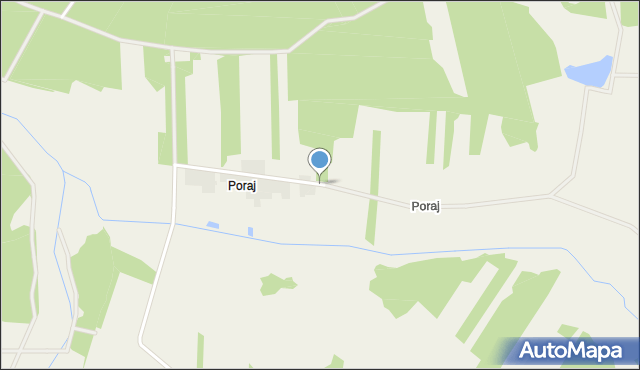 Poraj gmina Końskie, Poraj, mapa Poraj gmina Końskie