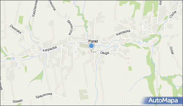 Poraż, Poraż, mapa Poraż