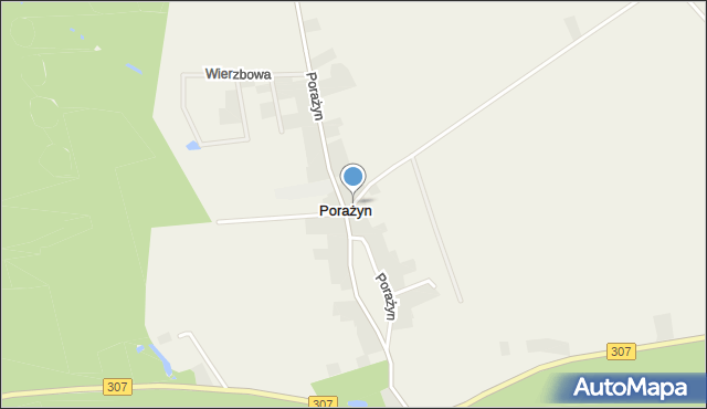 Porażyn, Porażyn, mapa Porażyn