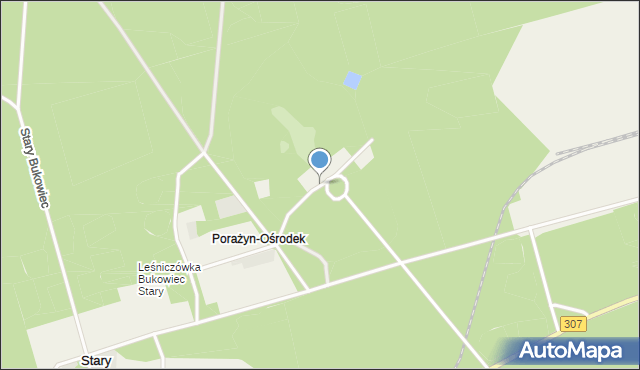 Porażyn-Ośrodek, Porażyn-Ośrodek, mapa Porażyn-Ośrodek