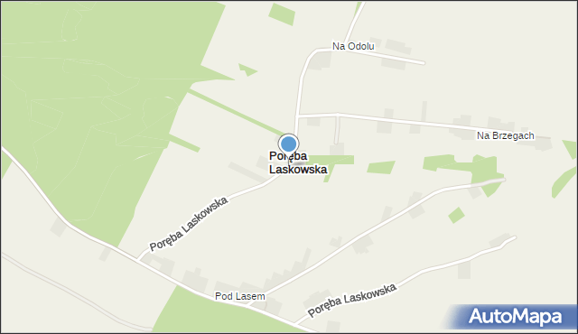 Poręba Laskowska, Poręba Laskowska, mapa Poręba Laskowska