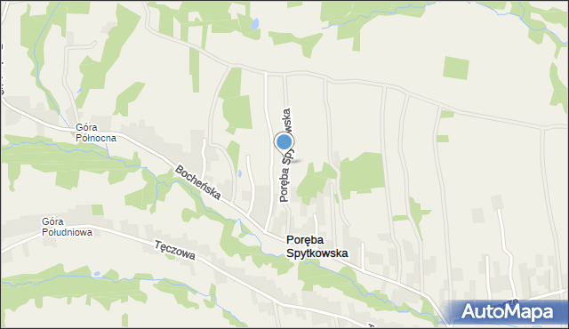 Poręba Spytkowska, Poręba Spytkowska, mapa Poręba Spytkowska