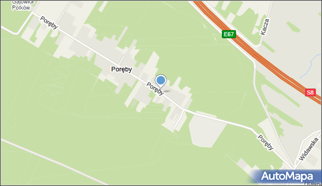 Poręby gmina Zduńska Wola, Poręby, mapa Poręby gmina Zduńska Wola