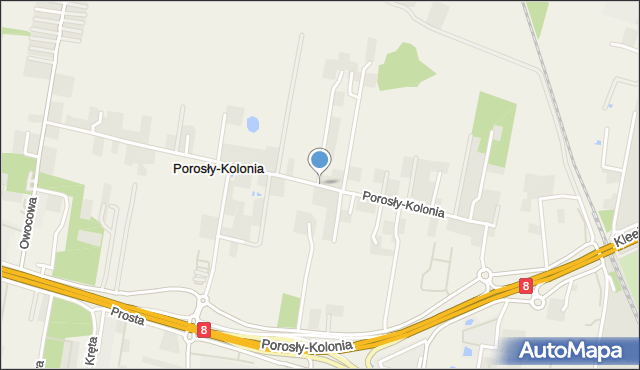 Porosły-Kolonia, Porosły-Kolonia, mapa Porosły-Kolonia