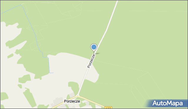 Porzecze gmina Boleszkowice, Porzecze, mapa Porzecze gmina Boleszkowice