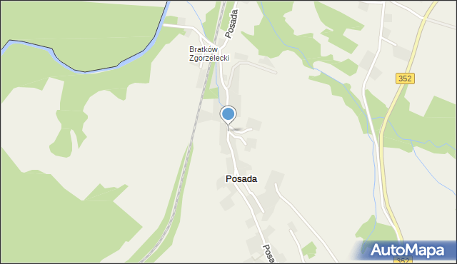 Posada gmina Bogatynia, Posada, mapa Posada gmina Bogatynia