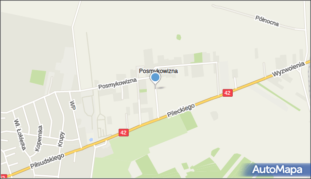 Posmykowizna gmina Działoszyn, Posmykowizna, mapa Posmykowizna gmina Działoszyn