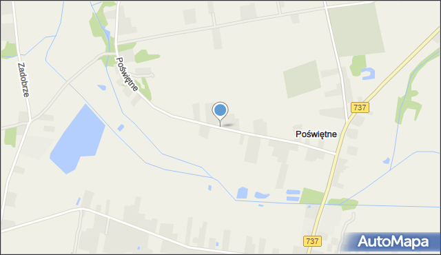 Poświętne gmina Pionki, Poświętne, mapa Poświętne gmina Pionki