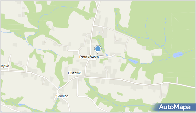 Potakówka, Potakówka, mapa Potakówka