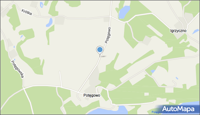 Potęgowo gmina Linia, Potęgowo, mapa Potęgowo gmina Linia