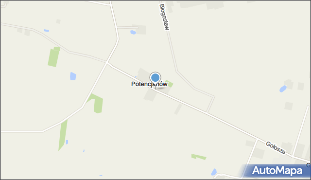 Potencjanów, Potencjanów, mapa Potencjanów