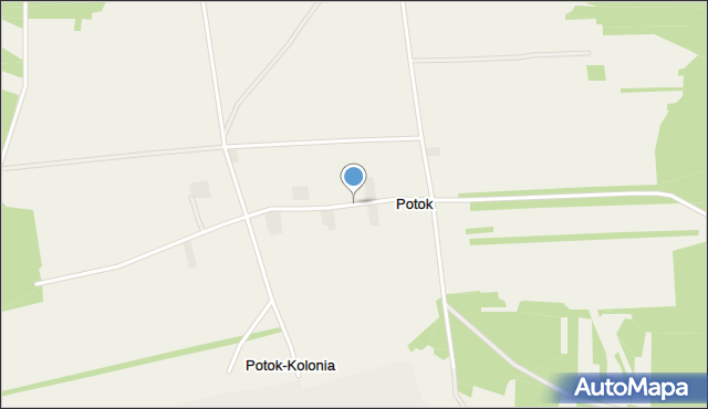 Potok gmina Ożarów, Potok, mapa Potok gmina Ożarów