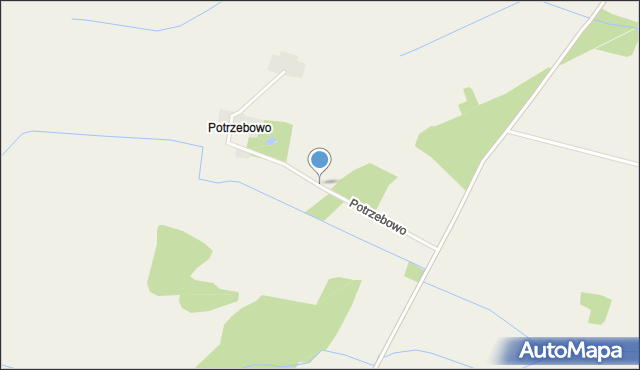 Potrzebowo gmina Bojanowo, Potrzebowo, mapa Potrzebowo gmina Bojanowo