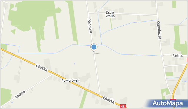 Potworów powiat przysuski, Północna, mapa Potworów powiat przysuski