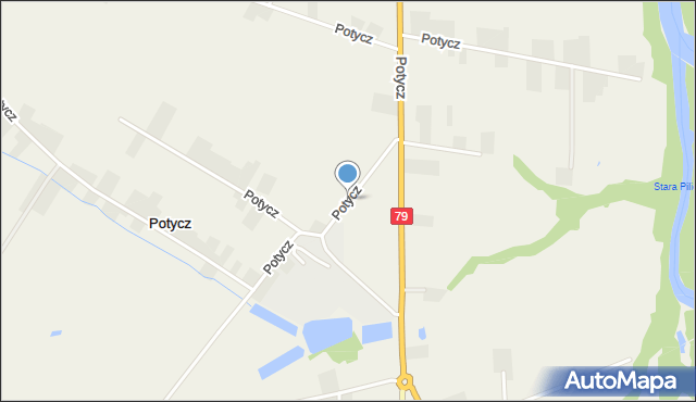 Potycz, Potycz, mapa Potycz