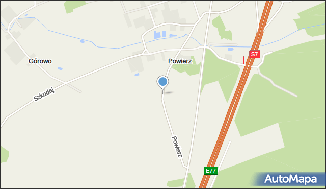 Powierz, Powierz, mapa Powierz