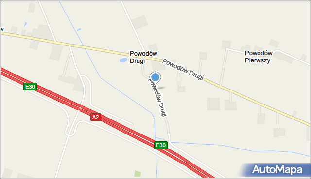 Powodów Drugi, Powodów Drugi, mapa Powodów Drugi