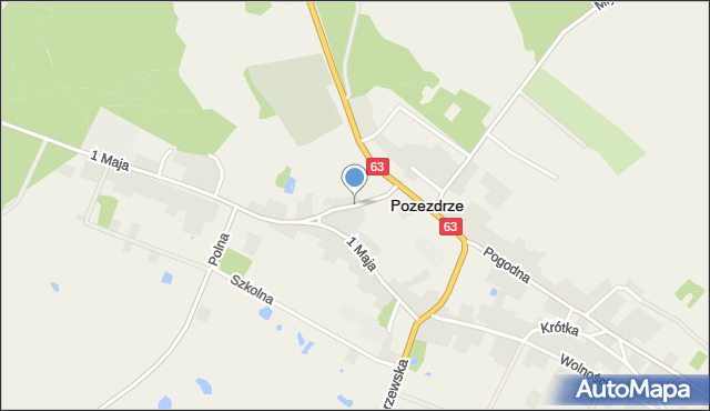 Pozezdrze, Pocztowa, mapa Pozezdrze