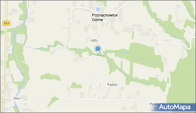 Poznachowice Górne, Poznachowice Górne, mapa Poznachowice Górne