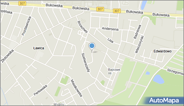 Poznań, Porazińskiej Janiny, mapa Poznania