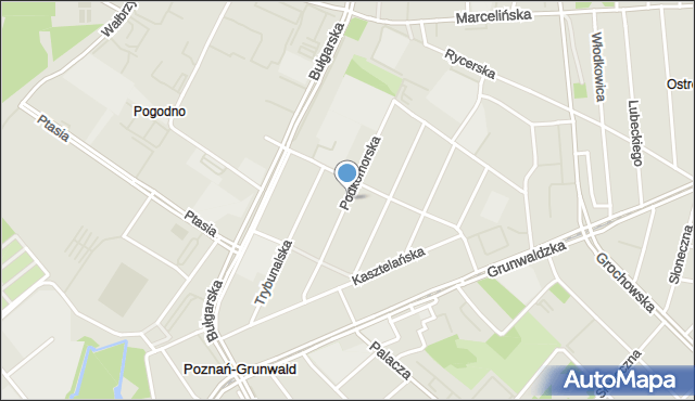 Poznań, Podkomorska, mapa Poznania