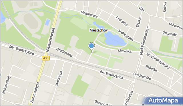 Poznań, Poleska, mapa Poznania