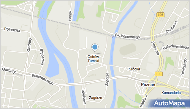 Poznań, Posadzego Ignacego, ks., mapa Poznania