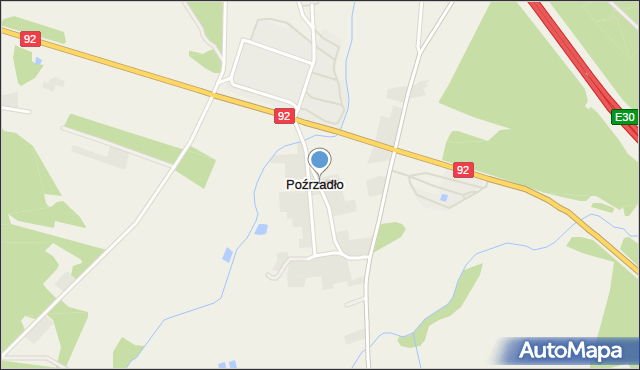 Poźrzadło, Poźrzadło, mapa Poźrzadło