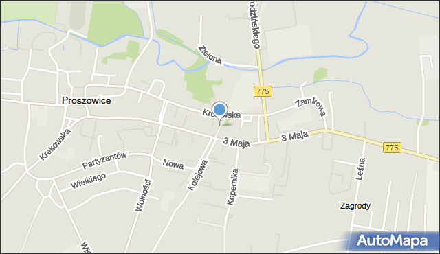 Proszowice, Po Torach, mapa Proszowice