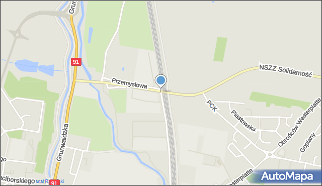 Pruszcz Gdański, Podmiejska, mapa Pruszcz Gdański