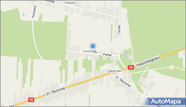 Przeczyce, Polna, mapa Przeczyce
