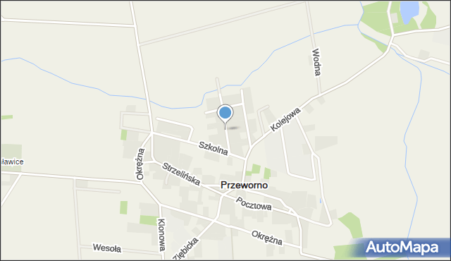 Przeworno, Polna, mapa Przeworno