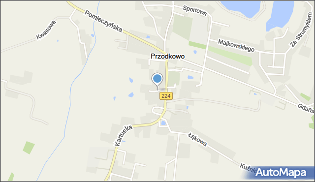 Przodkowo, Polna, mapa Przodkowo