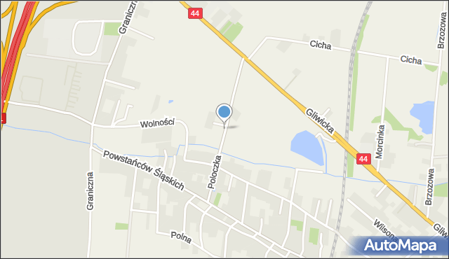 Przyszowice, Poloczka, mapa Przyszowice