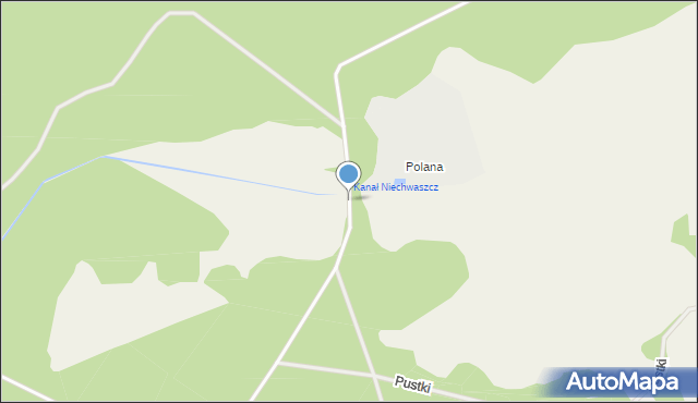 Pustki gmina Czersk, Polana, mapa Pustki gmina Czersk