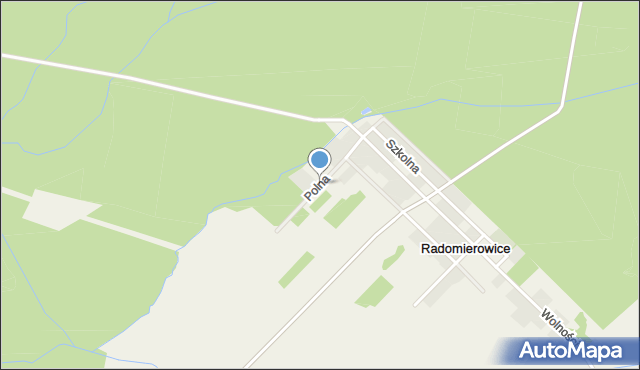 Radomierowice, Polna, mapa Radomierowice