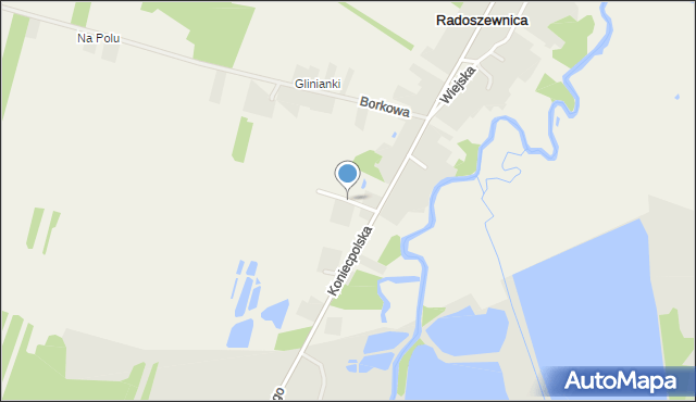 Radoszewnica, Polna, mapa Radoszewnica